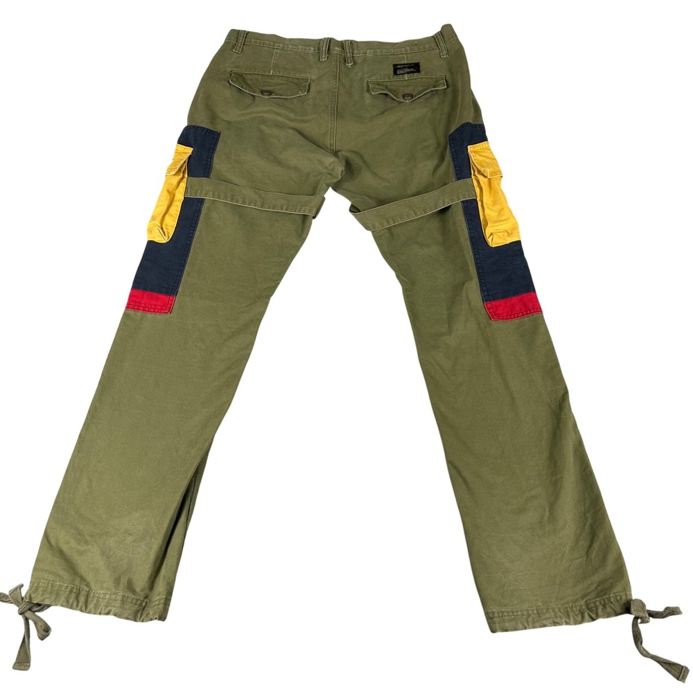 AKOO Driftwood Cargo Pants Mens 36 Green Colorblock Big Oak Fit Utility Gorpcore - Picture 2 of 12